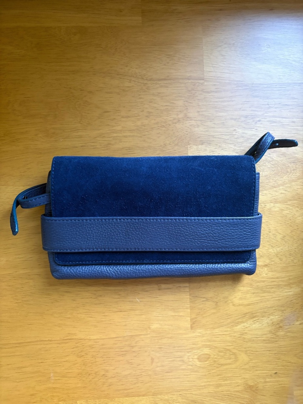 Banana Republic Pebbled Leather & Suede Crossbody Bag